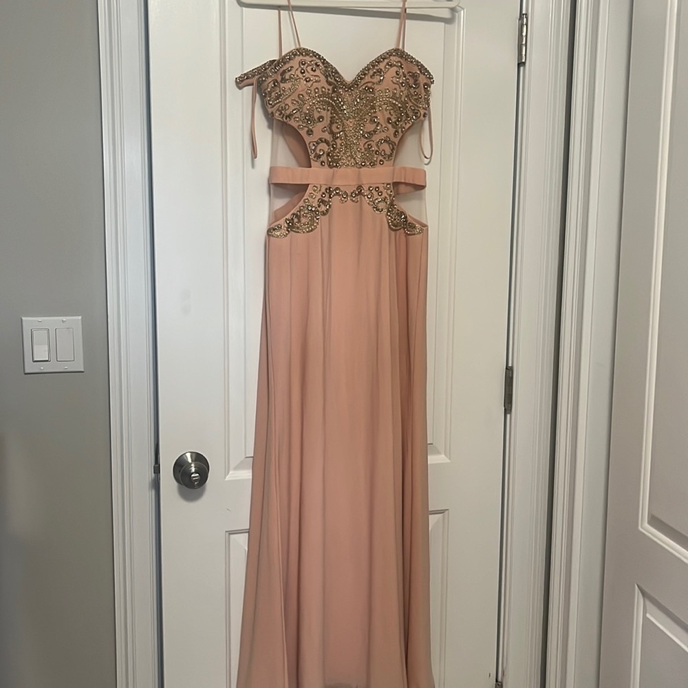Beaded dress/ cutout / sheer